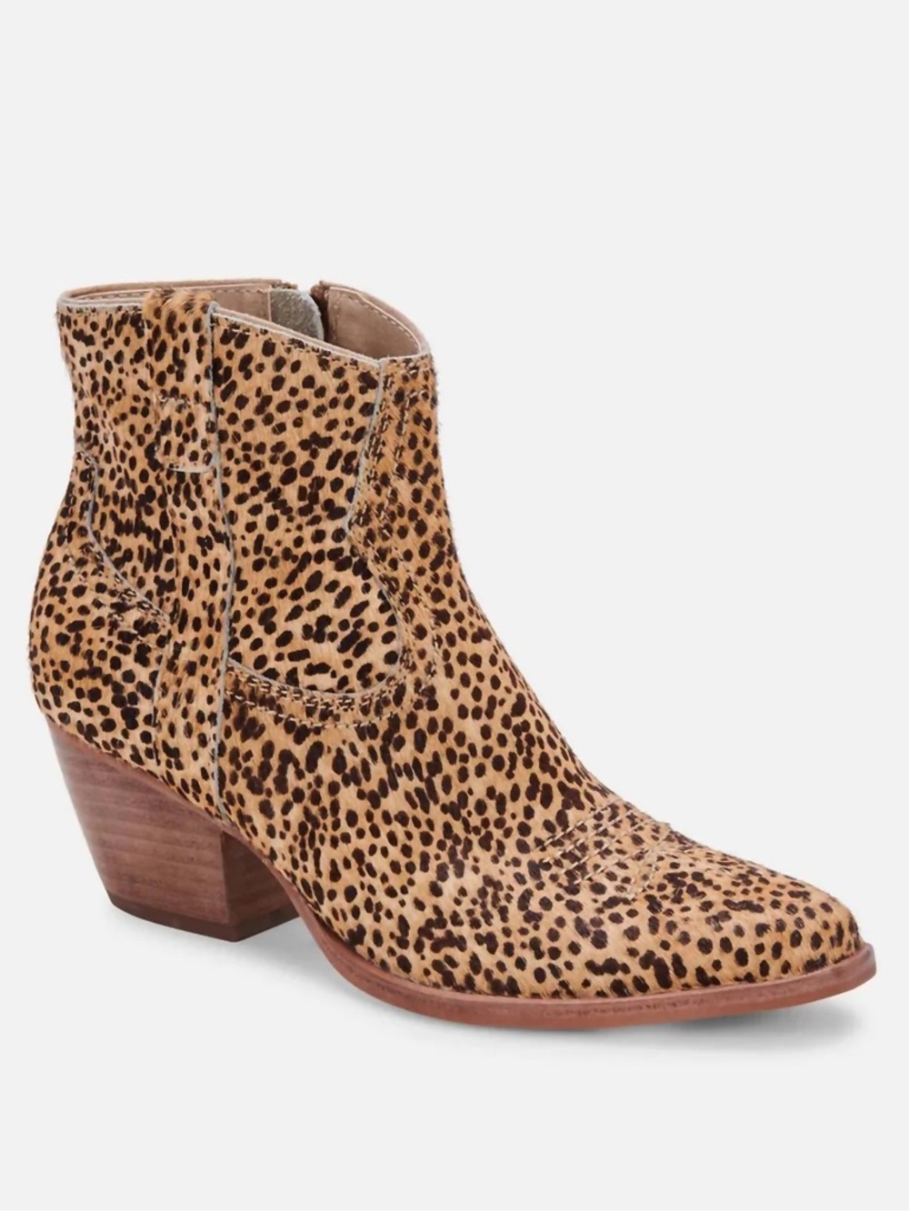 NWOT Dolce Vita Silma Leopard Print Calf Hair Ankle Boots